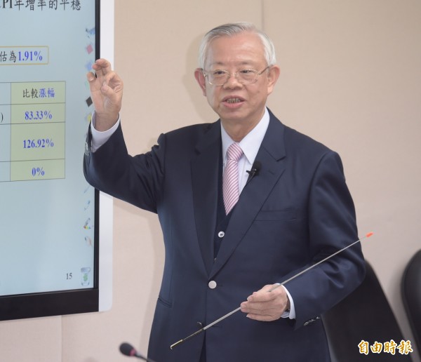 中央銀行總裁彭淮南今天主持任內最後一次理監事會。（記者黃耀徵攝）