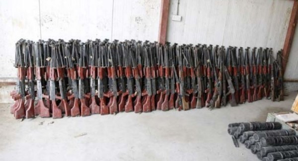 報告中特別提到一批，在摩蘇爾南部地區被發現的122把中國762×39毫米輕機槍。（圖擷取自研究）