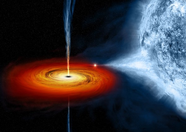 科學家認為,黑洞可能是讓宇宙亮起來的大幫手。示意圖。(圖取自NASA)