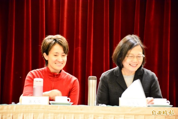 蕭美琴說,蔡英文總統確實有開玩笑徵詢過她是否入閣。(資料照)