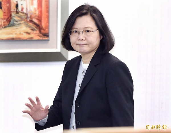 總統兼民進黨主席蔡英文今天(14日)出席主持民進黨中執會。(記者廖振輝攝)