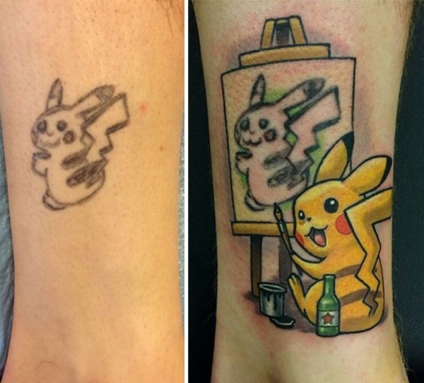 皮卡丘改變堪稱一絕。(圖擷取自lindsaybugbaker的Instagram)