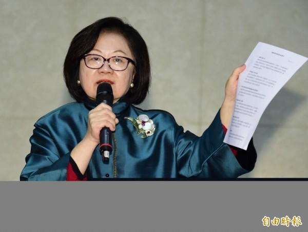 陳郁秀拿7大罪狀指控郭建宏不適任。(資料照,記者潘少棠攝)