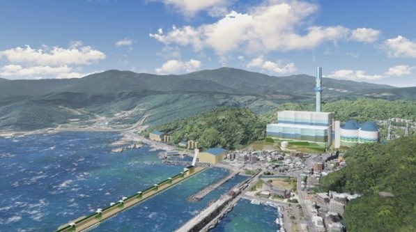 深澳燃煤電廠身繫用電及空污問題,一直成為選戰討論重點。圖為深澳電廠模擬圖。(資料照)