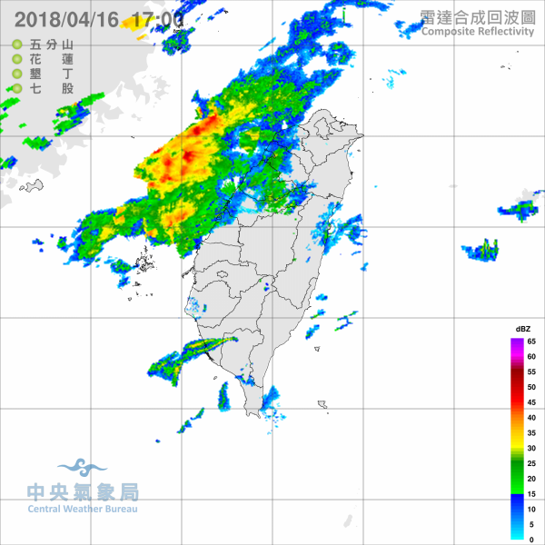 隨著華南雲雨區東移接觸台灣,從現在起各地天氣將再度轉為不穩定,越晚下雨機會越高。(中央氣象局)