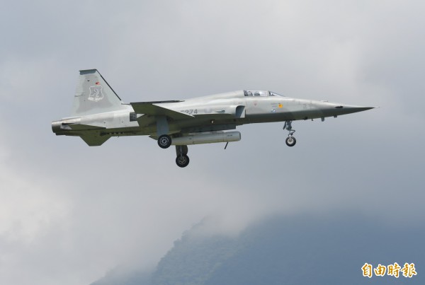 F-5E戰機示意圖。（資料照，記者游太郎攝）