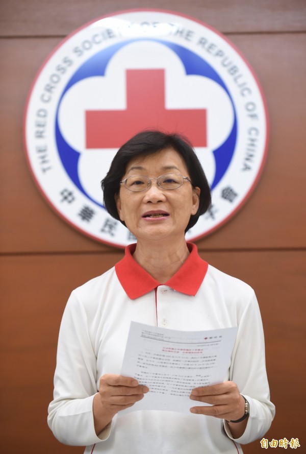 十字會會長王清峰向媒體透露，這次九寨溝震災，紅十字會只有收到1千元捐款，打擊很大。（資料照，記者劉信德攝）