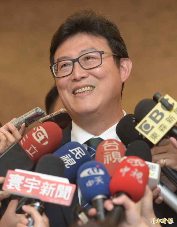 民進黨選對會今日宣布自提台北市長人選,立委姚文智以「從牛棚走出來的輪值三號先發投手」自許。(記者張嘉明攝)