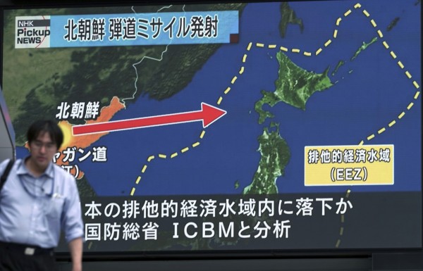 北韓若真的射彈，將會飛越日本瞄準關島。（美聯社）