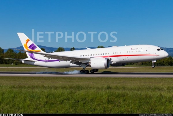 郭文貴日前爆料,王岐山以海航集團的錢購入787飛機做為個人家族使用。圖為波音787飛機外觀,示意圖,非文中所指飛機。(圖取自推特)