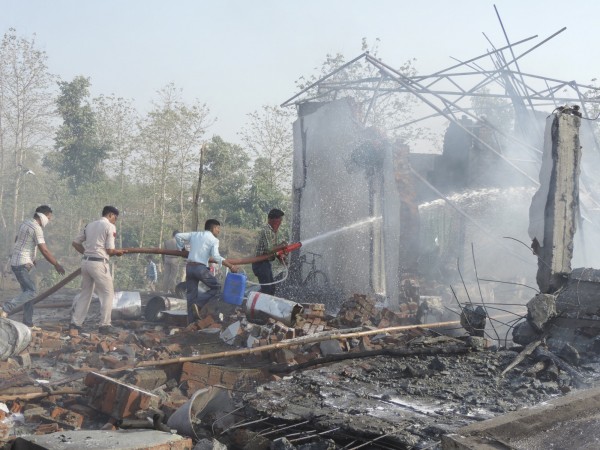 印度中央邦一家炮竹工廠週三(7日)發生爆炸,造成23人死亡。(美聯社)