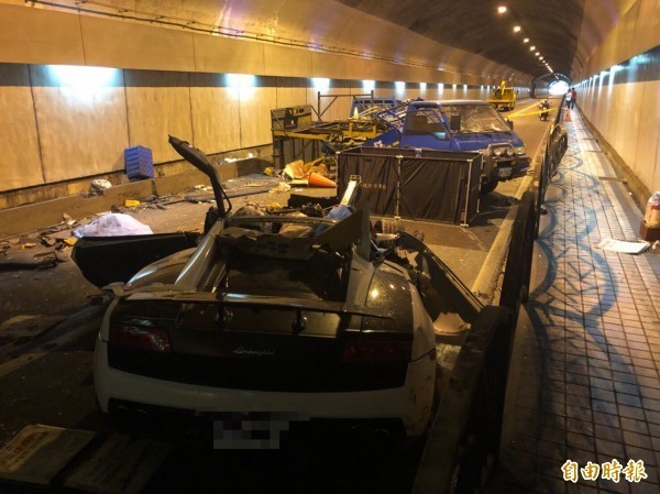 游瀚甯駕駛藍寶堅尼在台北市自強隧道內發生嚴重車禍,造成2死3傷的慘劇。(資料照)