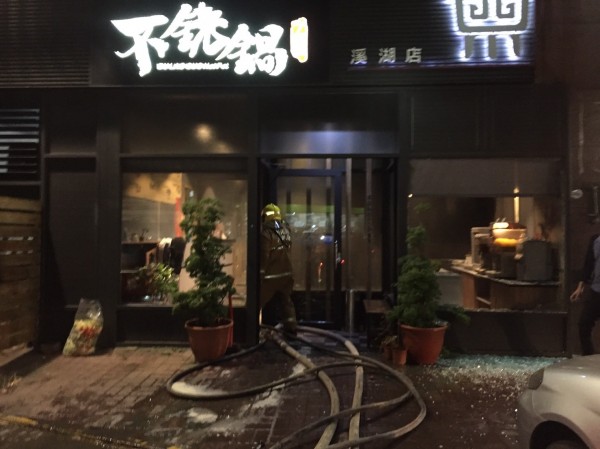 彰化溪湖鎮火鍋店發生氣爆意外，7人受傷送醫。（記者陳冠備翻攝）