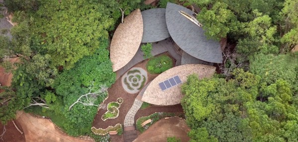 花博后里森林園區「四口之家」空拍圖。（台中市政府提供）