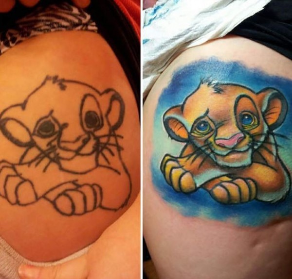 補救畫壞的迪士尼角色。(圖擷取自lindsaybugbaker的Instagram)