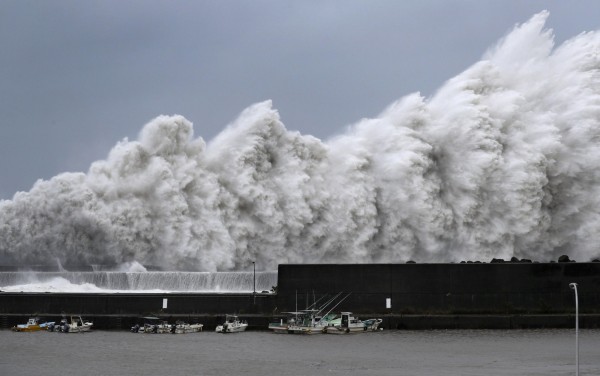 燕子登陸日本,強大的威力打破多地風力紀錄。(路透)