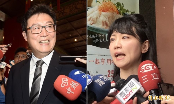 高嘉瑜(右)在政論節目透露,已與姚文智(左)通上電話。(資料照,本報合成)