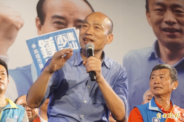 高雄市長候選人韓國瑜陷中國網軍操弄疑雲。(資料照)