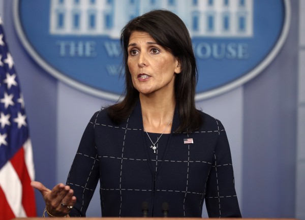 美國聯合國大使妮基.黑利(Nikki Haley)要求透明化北韓專利申請紀錄並徹查。(資料圖 美聯社)