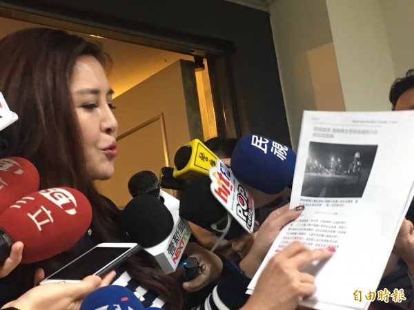 王欣儀今受訪表示,她沒有指名道姓說是陳為廷,「他要對號入座,我也沒辦法。」(記者蕭婷方攝)