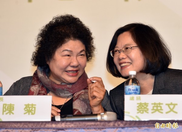 今早陳菊被拍到進總統府見總統蔡英文,接任秘書長一事甚囂塵上。(資料照)