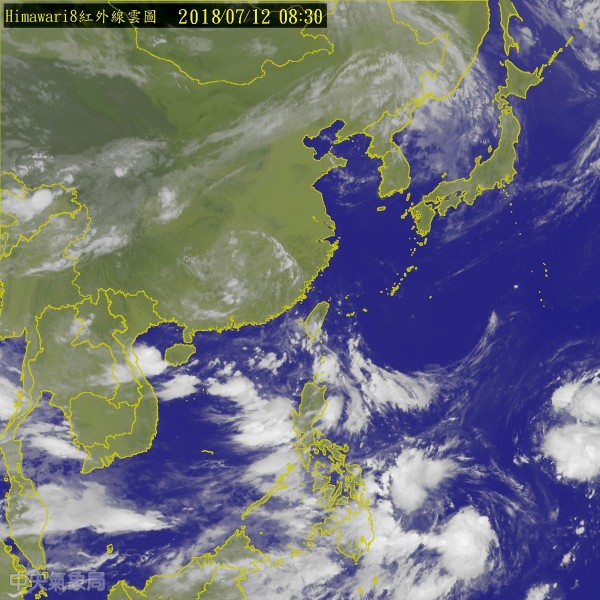 吳德榮指出,各國預測模式皆模擬出2、3天後在菲律賓東方海面及南海都有熱帶擾動發展跡象,發展成颱的機率不小。(圖擷取自中央氣象局)