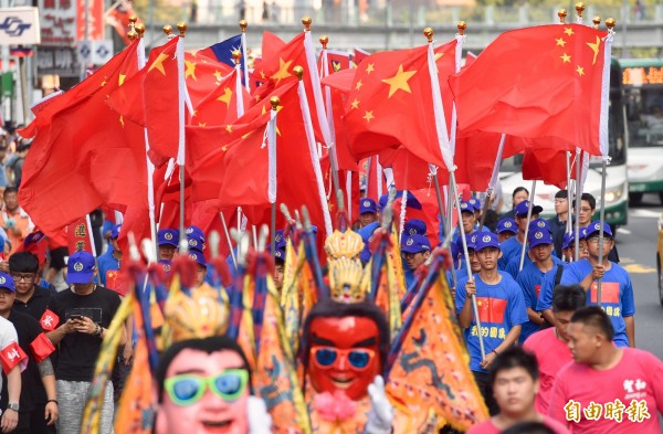 有民眾提案,要求增設刑法條文禁止中國五星旗在台灣公開懸掛、展示、陳列出現。(資料照,記者羅沛德攝)