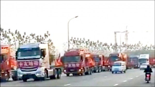 中國多地卡車司機8日起在多省發動罷工。(圖擷自網路)