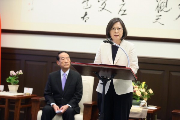 總統蔡英文將在下午3時30召開記者會,宣布親民黨主席宋楚瑜再任APEC領袖代表。(資料照,總統府提供)