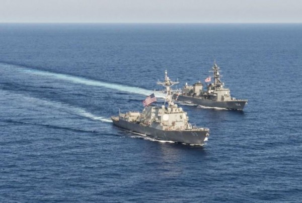 美國海軍今派出驅逐艦至南海執行「自由航行」。(路透資料照)