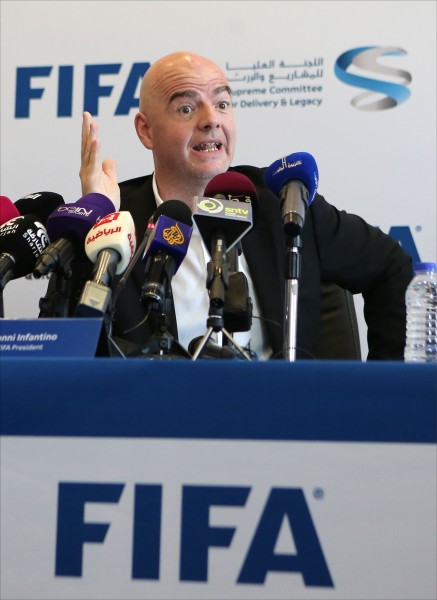 國際足總(FIFA)提出世界盃擴軍計畫,可能從從32隊增加至48隊。(資料照,法新社) 國際足總(FIFA)提出世界盃擴軍計畫,可能從從32隊增加至48隊。(資料照,法新社)