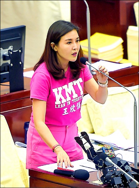 以台北市議員王欣儀為例，年紀輕輕的（她跟吳音寧年齡相近吧？），就大剌剌地扮演著白色恐怖時期常見的爛人角色。(資料照)
