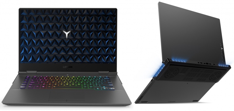 電競筆電高階款15.6吋的 Legion Y730，採用 Corsair iCue RGB 鍵盤燈光系統。(圖Lenovo提供）
