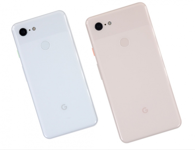 Google 首度在台開賣第三代旗艦機 Pixel 3、3 XL，螢幕別為5.5吋、6.3吋。機身有黑、白、淡雅粉紅三種顏色。（圖翻攝自iFixit)