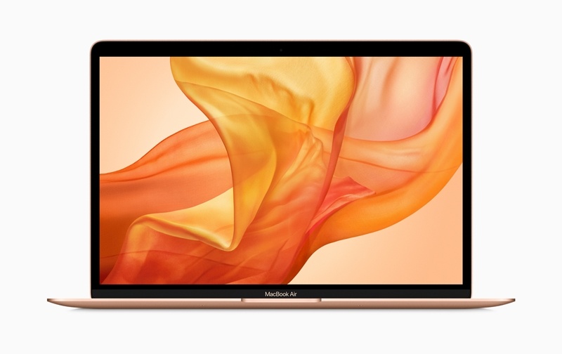 全新 MacBook Air 配備13.3 吋的 Retina 顯示器、Touch ID、最新一代鍵盤，以及力度觸控板。（圖片來源／蘋果提供）