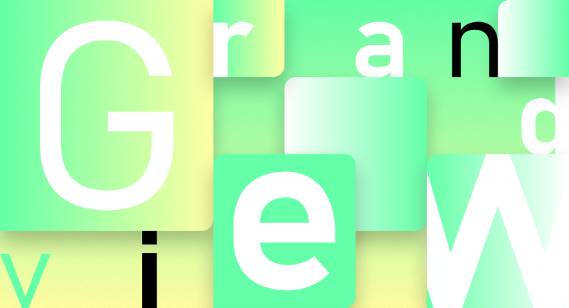 微軟原創設計的全新字體「GRANDVIEW」樣式。（圖翻攝微軟官網）