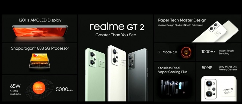 realme GT 2旗艦新機，預計3月上市。（圖／realme提供）
