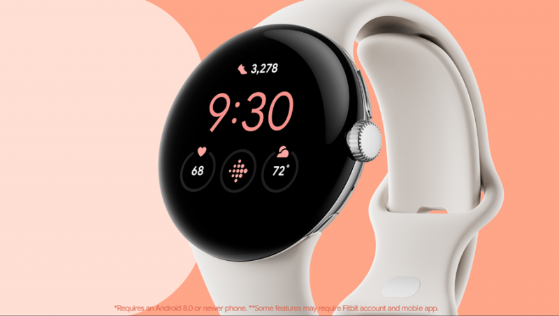 採用 WearOS 系統的Google Pixel Watch，預計今年秋天正式發表上市。（圖／ 翻攝Google官網）