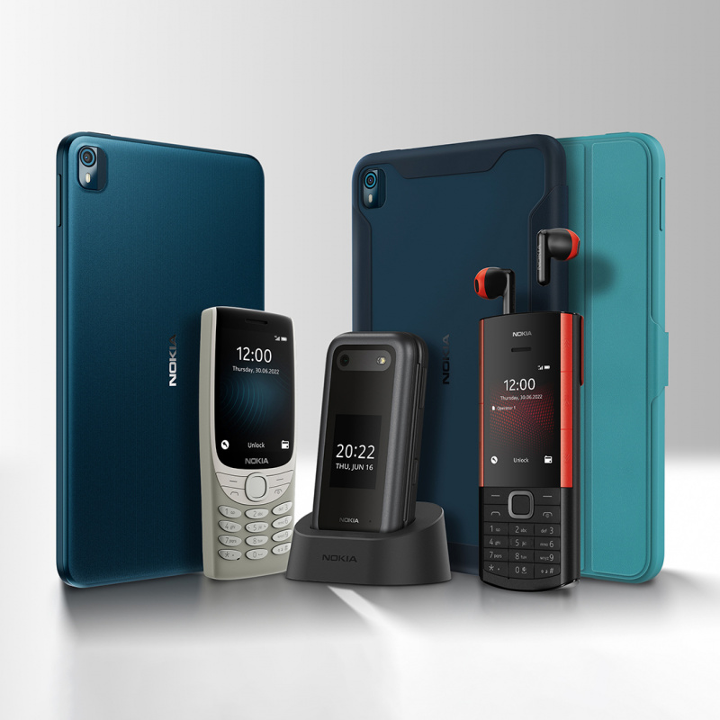 Nokia 一口氣推出2022年全新三款支援4G上網的同名復刻版機型，全都內建可拆換電池與3.5mm耳機孔。（圖翻攝Nokia官網）