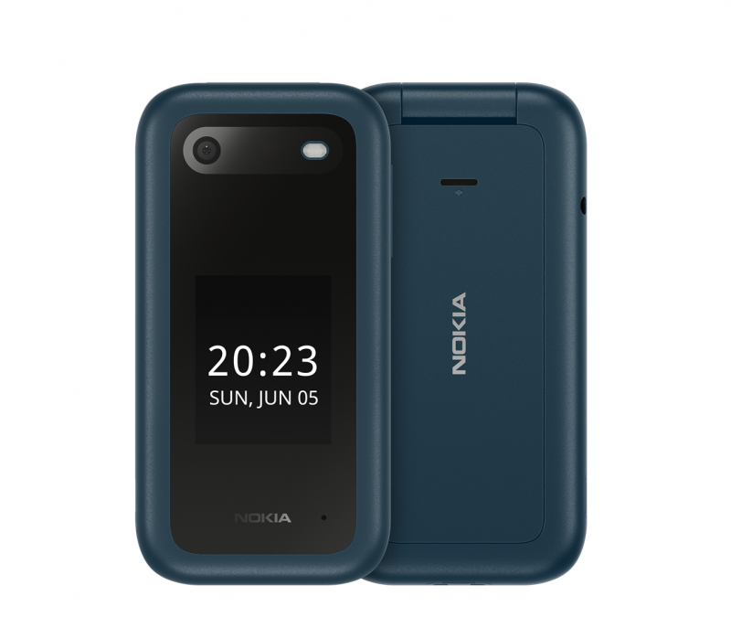 延續翻蓋式薄機造型的 Nokia 2660 Flip 4G復刻版。（圖翻攝Nokia官網）