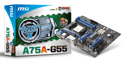 微星發表 AMD A75A-G55 軍規二代主機板