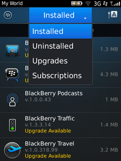 BlackBerry App World 3.0 開放免費下載