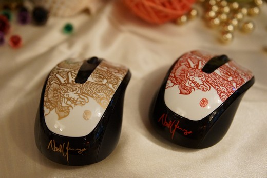 藝術彩繪滑鼠 滑出一天好心情 龍紋滑鼠 滑出一年好運道