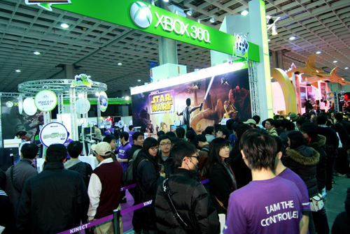 2012 台北國際電玩展 Xbox 360 攤位人氣搶搶滾