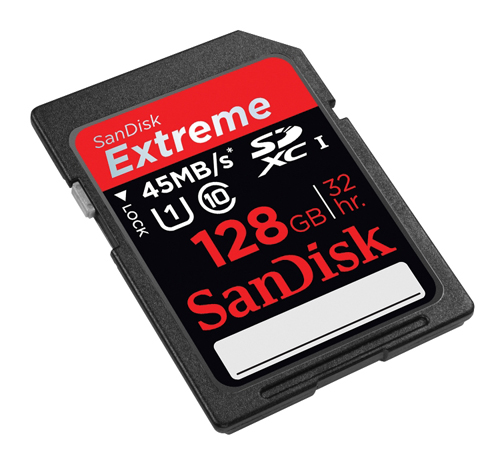 SANDISK 發表 EXTREME 128GB SDXC 記憶卡速度更快