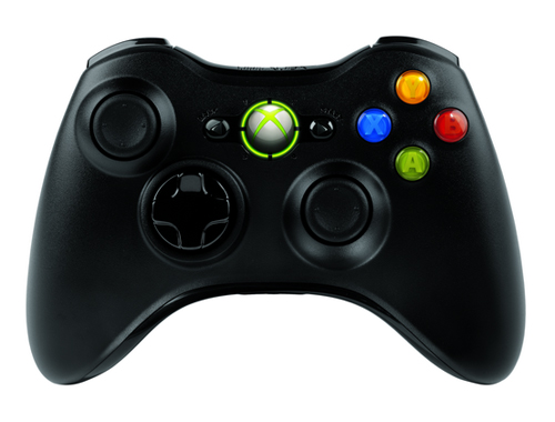 Xbox 360 黑色無線控制器