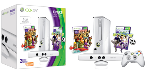 Xbox 360 4GB Kinect 冰晶白主機
