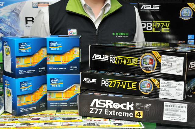 第 3 代 Core i 系列CPU為1155腳位，相對應的Z77晶片組主機板，已經上市多時，將取代舊有的Z68晶片組。