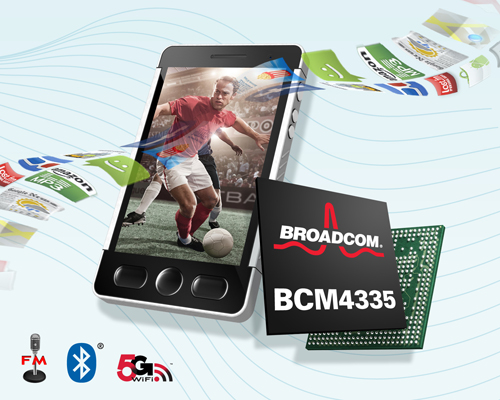 博通推出智慧型手機及平板電腦 5G Wi-Fi 組合晶片