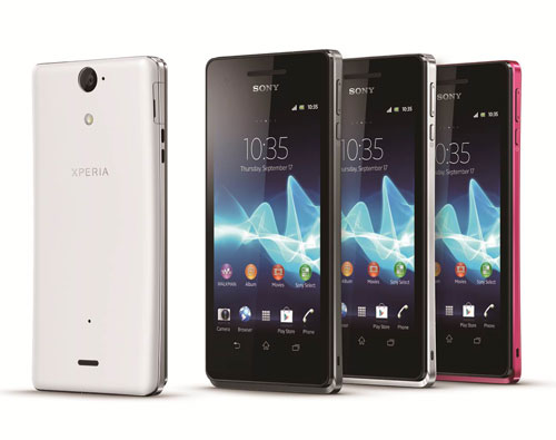 Xperia V 共推出水魅黑、水嫩白、水沁桃三色